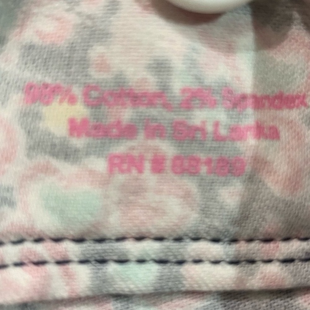 Lilly‎ Pulitzer Worth Skinny Mini Pants Pink Navy Heart Print Size 6 Ankle Crop - Picture 8 of 10